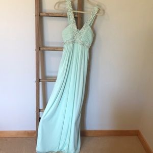Mint Pearl Prom Dress
